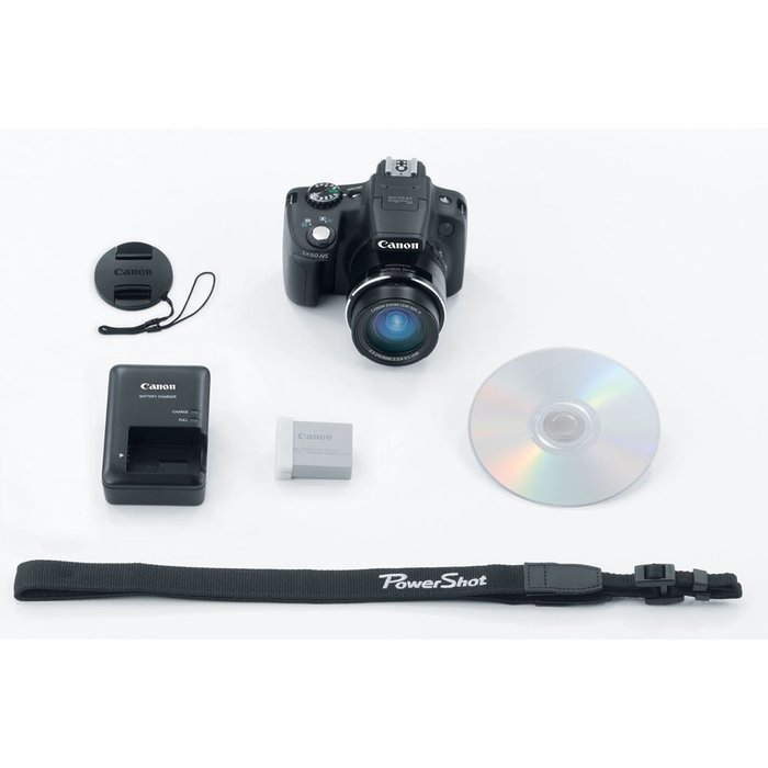 Canon PowerShot SX50 HS 12MP Digital Camera with 2.8-Inch LCD (Black) - International Version (No Warranty) N2