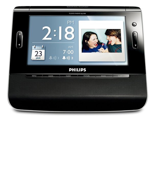 Philips USA AJL308 Clock Radio with 7-Inch TFT LCD Color Display and USB/SD Card Slot (Discontinued by Manufacturer)