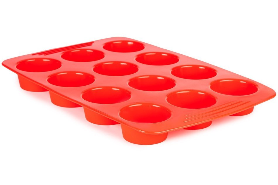 Chef's Star Silicone Pop Out Muffin and Cupcake Pan 12 Cup, Reusable, Non-Stick, Easy To Clean, Oven Dishwasher... N5