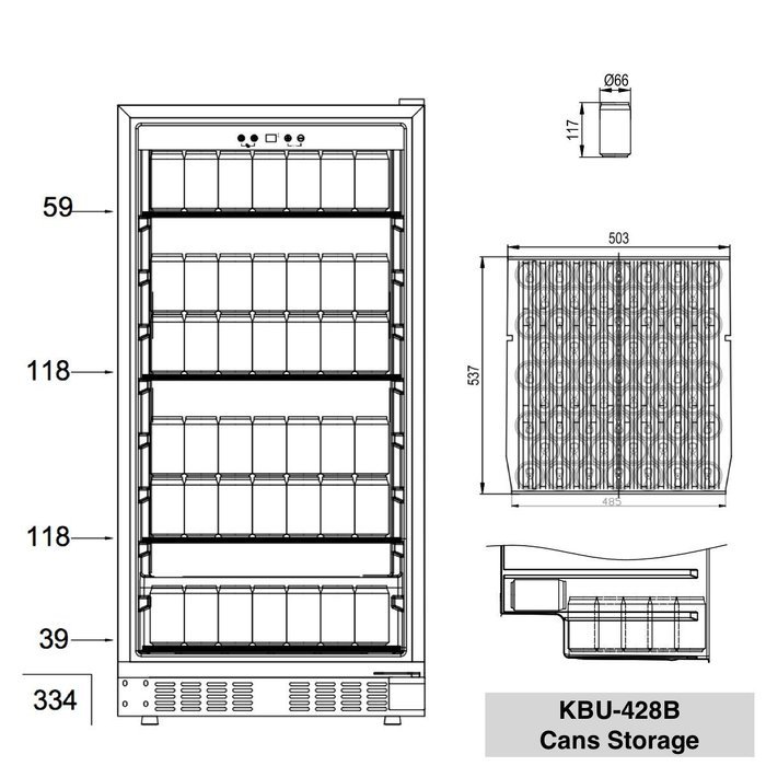 9.53CF ( 270L ) BEVERAGE REFRIGERATOR GLASS DOOR WITH SEAMLESS STAINLESS STEEL TRIM N3