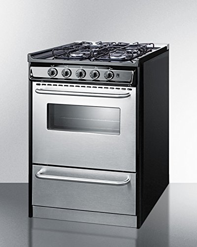 24" Wide Slide-In Gas Range with Stainless Doors & Sealed Burners N3