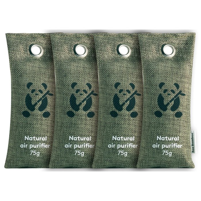 Bamboo Charcoal Air Purifiers by ZooBamboo - Fragrance Free Odor Eliminator Freshener and Dehumidifier for Smokers... N13