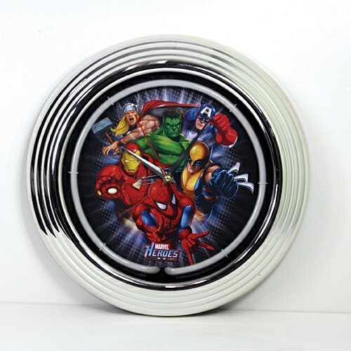 Marvel Comics: Heroes Group Neon Clock