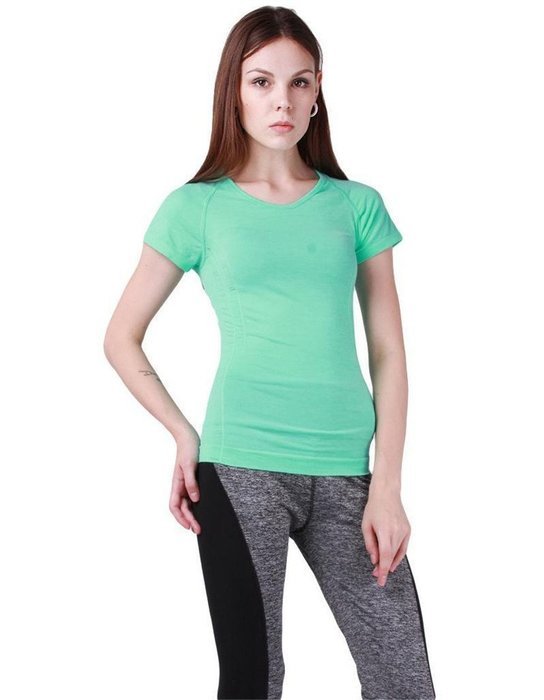 GU Angqi Women Sports T-Shirt Tee Athletic Neck Quick Dry Gym Yoga Running N18
