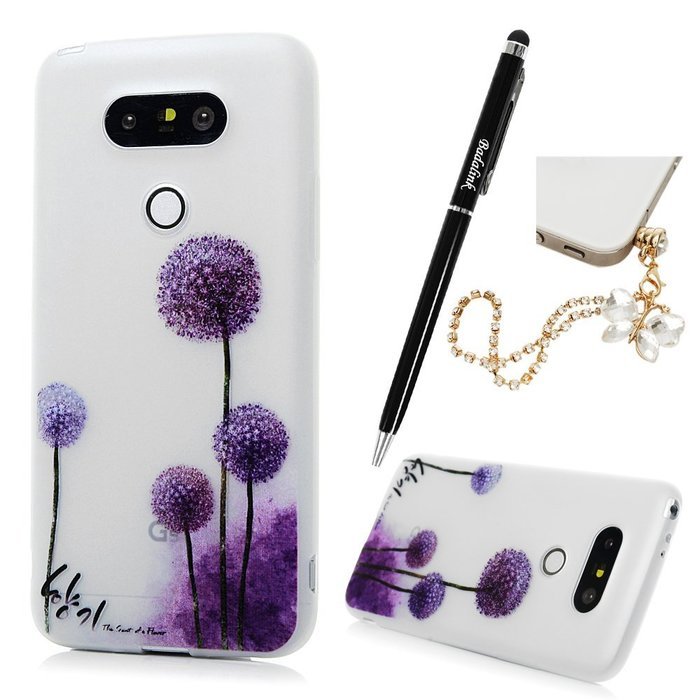 LG G5 Case, LG H868 Case - Luminous Shockproof Colorful Print Soft TPU Rubber Skin Gel Bumper Slim Fit Protective... N12