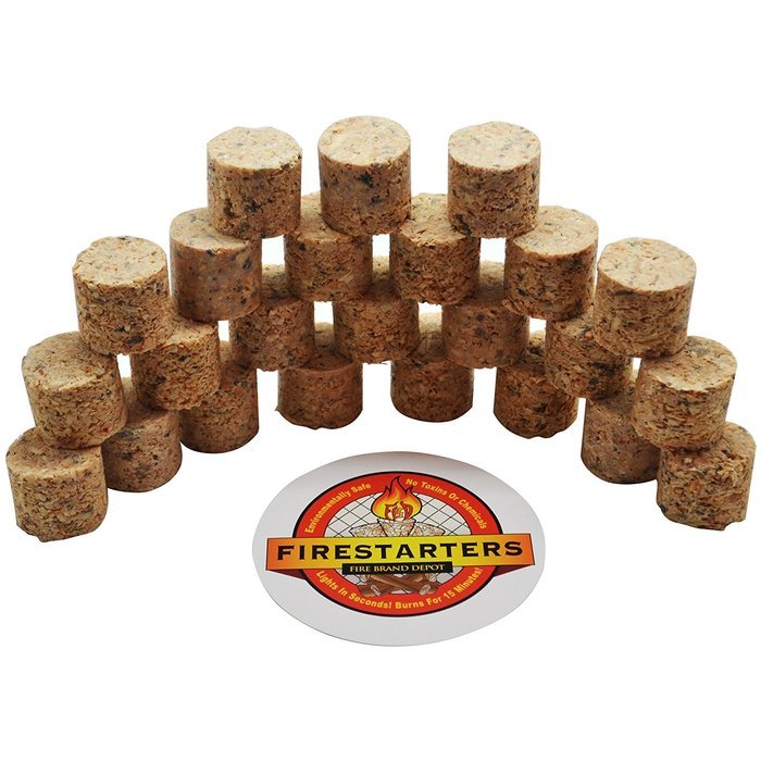 Fire Brand Depot FIRESTARTERS -- Fire-Starting Mini Pods for All-Natural Quick-Starting Fires (24)