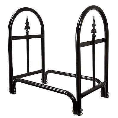 Firewood Log Bin Wood Storage Holder Fireplace Kindling Stand 23 x 14 In Metal
