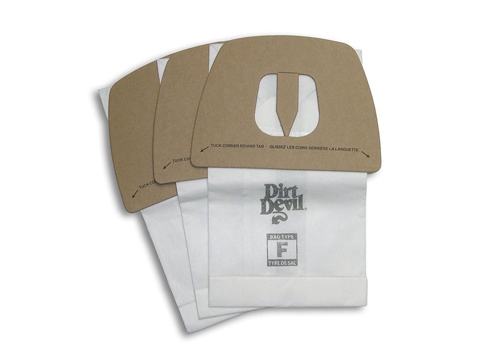 Dirt Devil Replacement Type F Vacuum Cleaner Bags, Package of 3