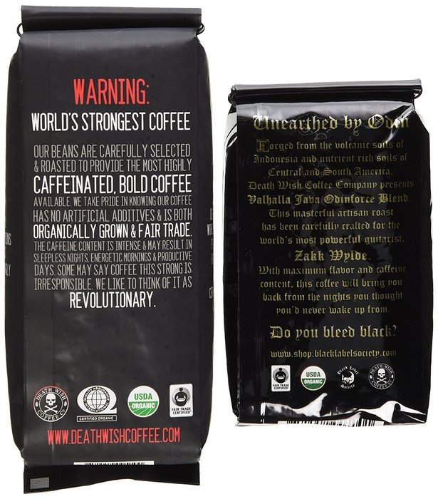 Death Wish Coffee & Valhalla Java Variety Bundle Deal, Fair Trade and USDA Certified Organic, Whole Bean Coffee