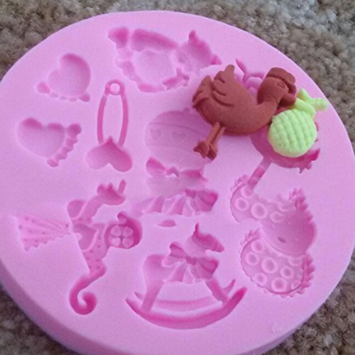 Genenic 3D Fondant Candy Baby Footprint Animal Mould Mold Cake Decorating N6