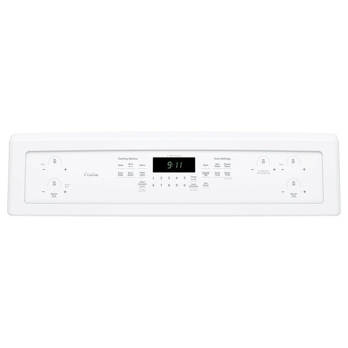 GE PB911TJWW Profile 30" White Electric Smoothtop Range - Convection N2