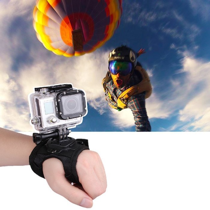 VVHOOY 360 Degree Rotation Glove Style Band Wrist Strap Mount Strip Belt with Screw for GoPro Hero Sony SJCAM... N3