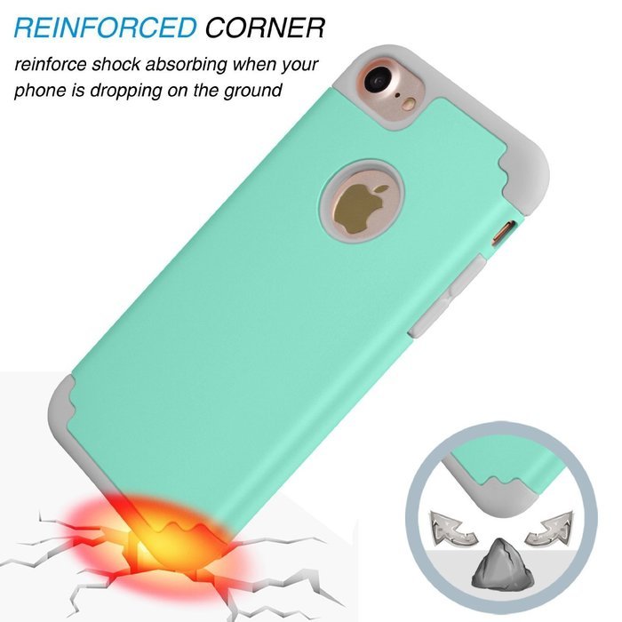 iPhone 7 Case, [4.7 Inch] HLCT Slim Fit Thin, Soft Interior Silicone Bumper & Hard PC Back, Shock-Absorption Hybrid... N21