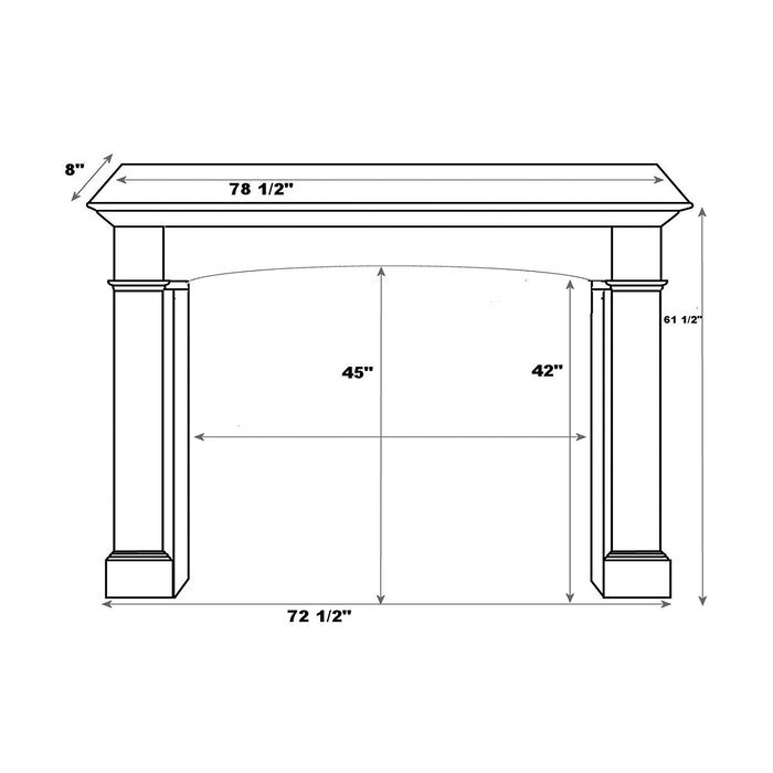 Pearl Mantels Vance Wood Fireplace Mantel Surround N2