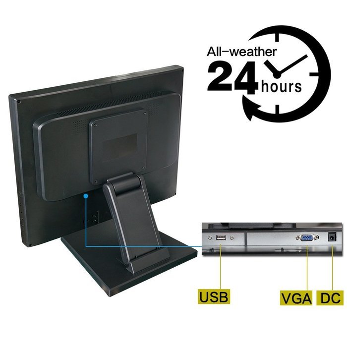 15inch LCD Touch Screen Monitor for POS 5 Wire Resistive N4