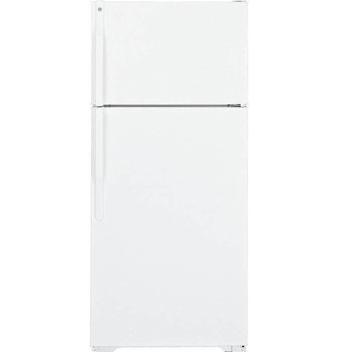 GE GTH17JBDWW 16.5 Cu. Ft. White Top Freezer Refrigerator - Energy Star