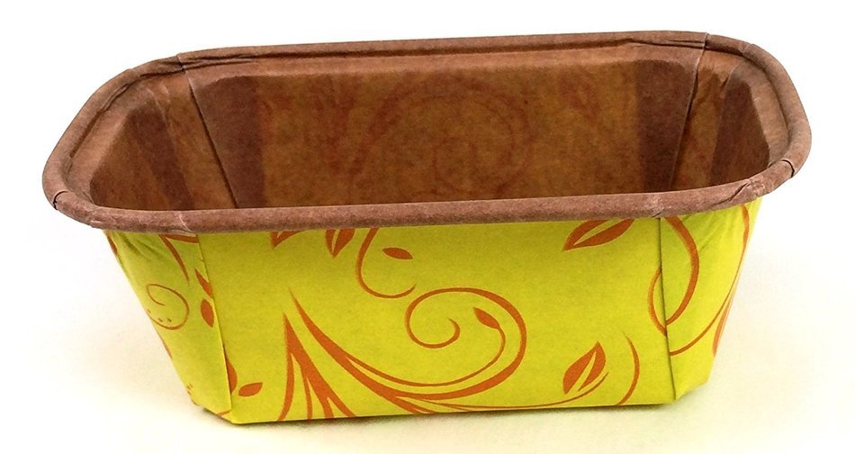 Mini Loaf Paper Baking Pan , 600pcs, L3 x w1-1/2 x h1-1/2 Yellow