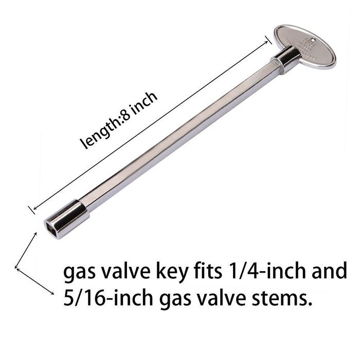 Onlyfire Products Handle Replacement Gas Valve Key for 1/4" and 5/16" Turn Ball Valve ,3",Chrome