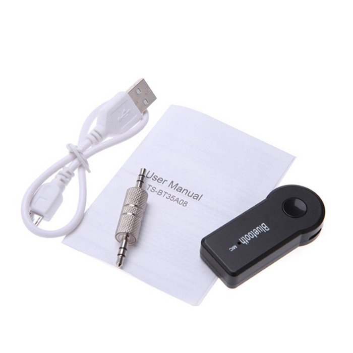 DUFU-Store 3.5mm Bluetooth 3.0 Wireless Audio Receiver Dongle Car Home Speaker black N5