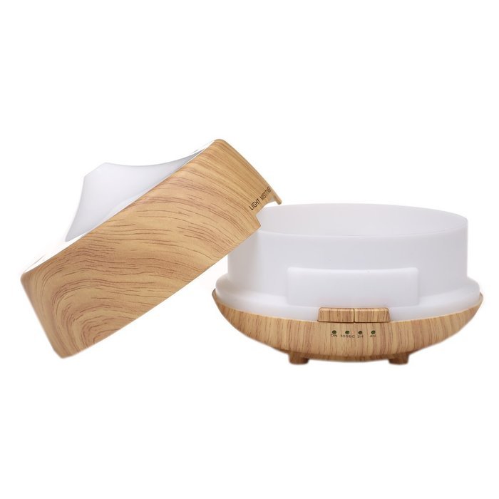 First 250ml Aroma Essential Oil Diffuser Wood Grain Ultrasonic Cool Mist Humidifier with 7 Color Changing LED...