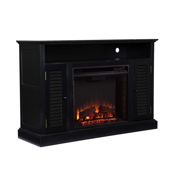 Media Electric Fireplace in Black Finish