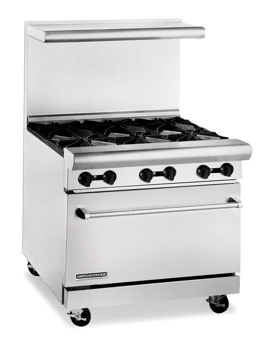 American Range AR-6 36" Wide Range with 6 Burners & 1 Oven