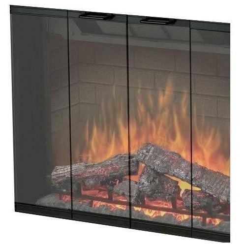 Dimplex BFDOOR33BLKSM Single-Pane 33-Inch Bi-Fold Look Glass Door for Built-In Electric Firebox