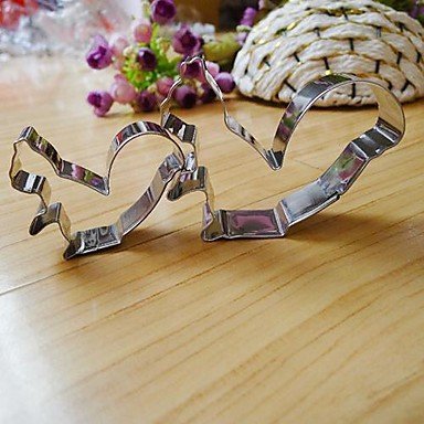 Sher Cartoon Squirrel Mom and Son Shape Cookie Cutters, Fuirt Cut Moulds, Stainless Steel N3