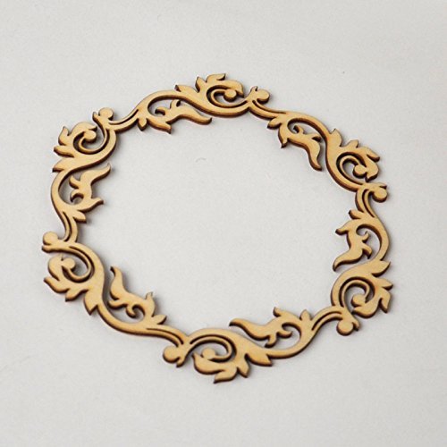Wooden Veneer Shape Vintage Mix Style Wood Head ring Woodchips Scrapbooking Embellishment DIY N4