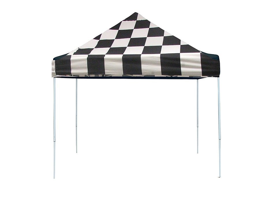 10x10 Straight Leg Pop-up Canopy, American Pride Cover, Black Roller Bag N3