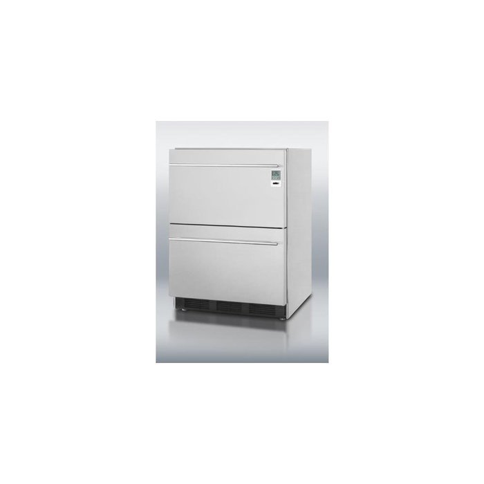 Summit SP6DS2D7MEDADA: ADA compliant commercially approved two-drawer refrigerator in stainless steel for built-in... N3