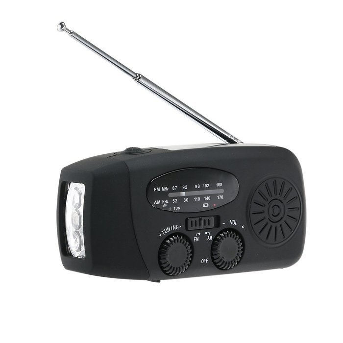 LEORX Emergency Solar Dynamo USB Powered AM/FM Radio Cellphone Charger N6