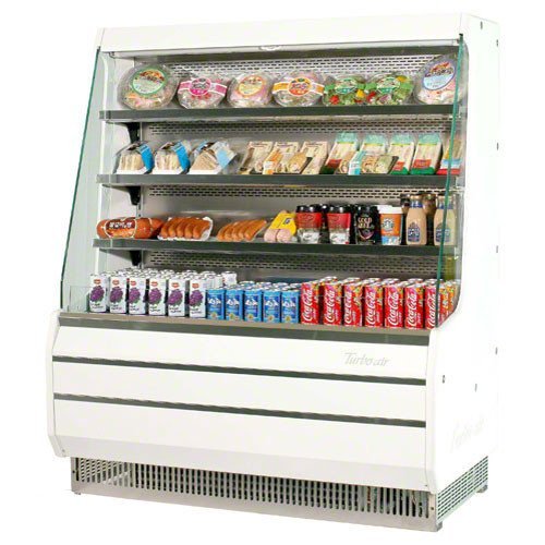 Turbo Air TOM50M 50" Medium Display Merchandiser with Efficient Refrigeration System Attractive Glass Sides Anti-Rust...