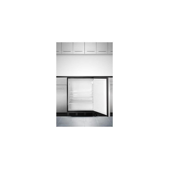 Summit AL752BBISSHH 24" Compact ADA Compliant All-Refrigerator with 5.5 cu. ft. Capacity Adjustable Glass Shelves... N2