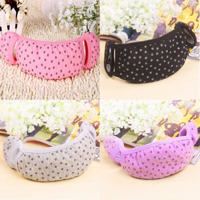 Spritech(TM) 5 Pcs Fashion Warm Cotton Bowknot Deaign Mask Anti Dust Mask Anti-fog Mask Earloop Face Mask Safety...