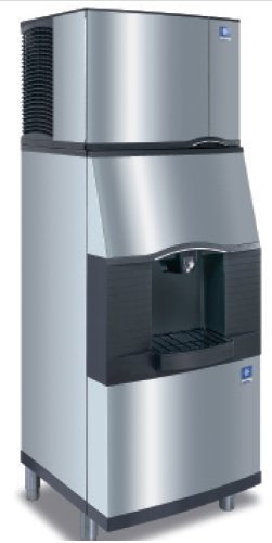 Manitowoc ID-0453W-SPA-310 430 Lb Water-Cooled Full Cube Ice Machine w/ SPA-310 Hotel Dispenser