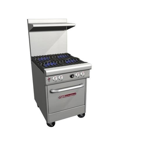 Southbend 4241E NG - 24-in Restaurant Range w/ 4-Non-Clog Standard Burners, Oven, NG