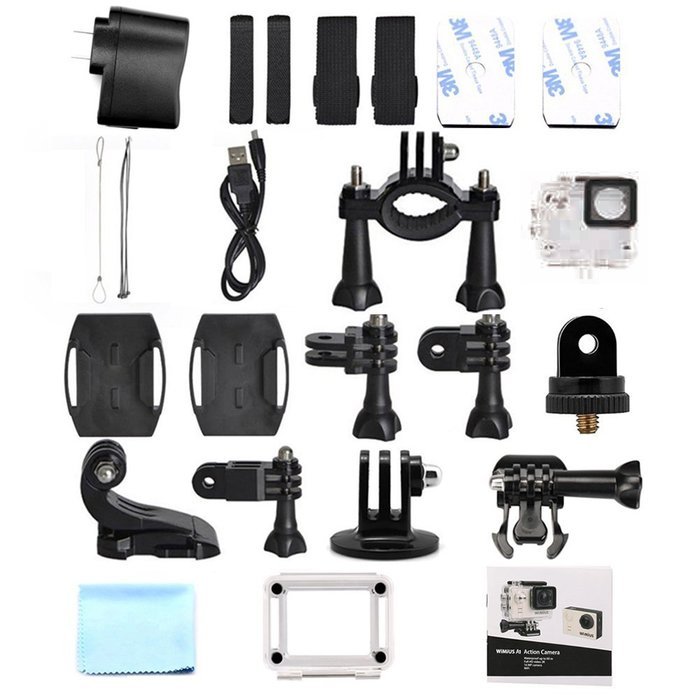 WiMiUS&reg; Waterproof Action Camera 16MP 2K WiFi Sports Camera Ambarella Built-in WiFi Helmet Cam HD Camcorder N16