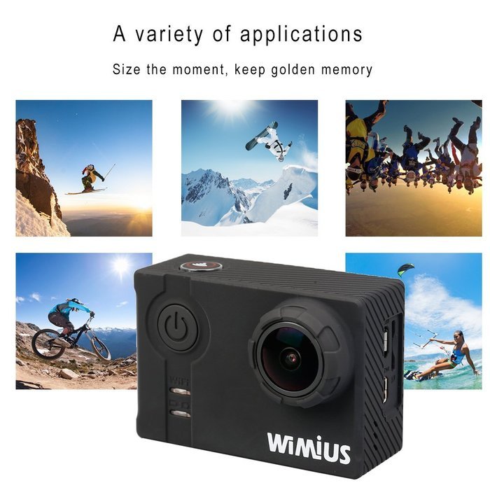 WiMiUS&reg; Waterproof Action Camera 16MP 2K WiFi Sports Camera Ambarella Built-in WiFi Helmet Cam HD Camcorder N20