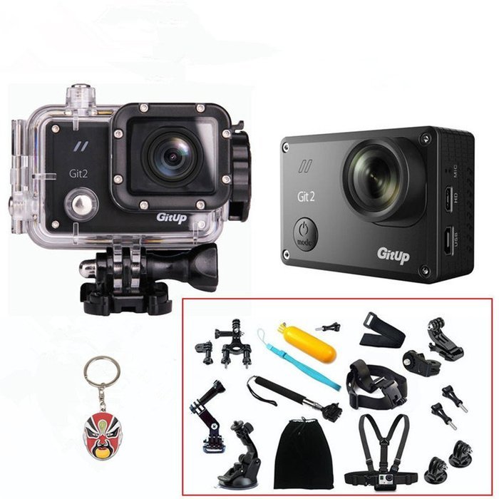 Boblov Gitup Git2 16M Ultra 2K 30fps Novatek 96660 1080P WiFi DV Action Sports Helemet Camera+ 18 in 1 Accessories N5
