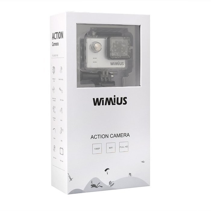 WiMiUS&reg; Waterproof Action Camera 16MP 2K WiFi Sports Camera Ambarella Built-in WiFi Helmet Cam HD Camcorder N24