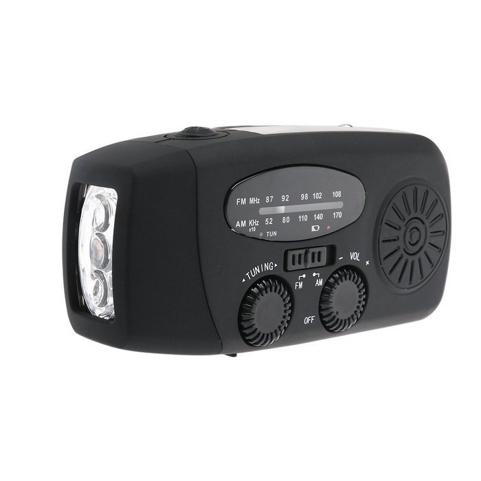 LEORX Emergency Solar Dynamo USB Powered AM/FM Radio Cellphone Charger N8
