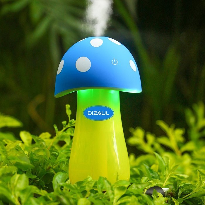 Ultrasonic Cool Mist Humidifier,Dizaul Mushroom Humidifier 200ml for skin moisturing,stealth mask with No Noise...