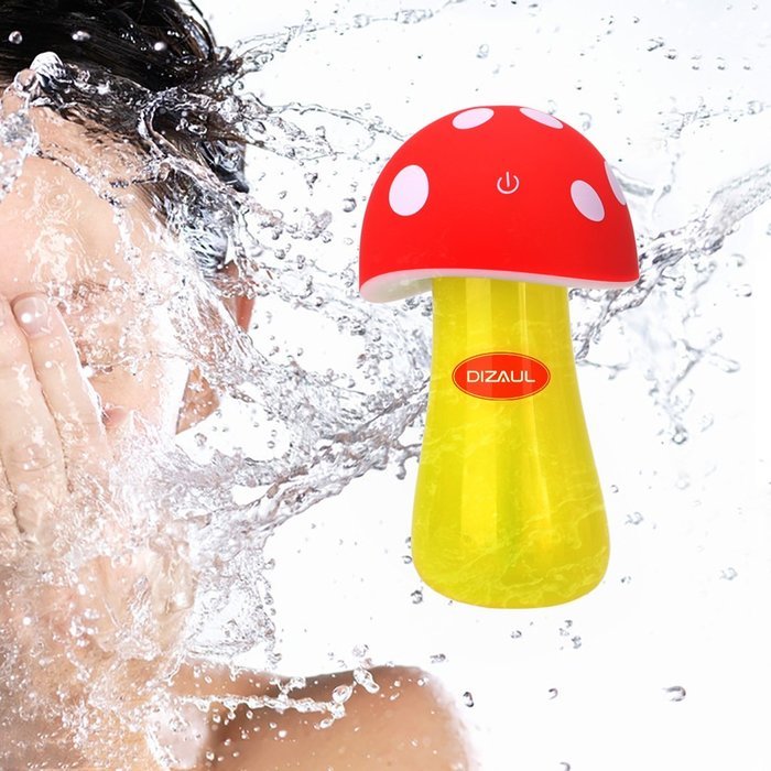 Ultrasonic Cool Mist Humidifier,Dizaul Mushroom Humidifier 200ml for skin moisturing,stealth mask with No Noise... N3