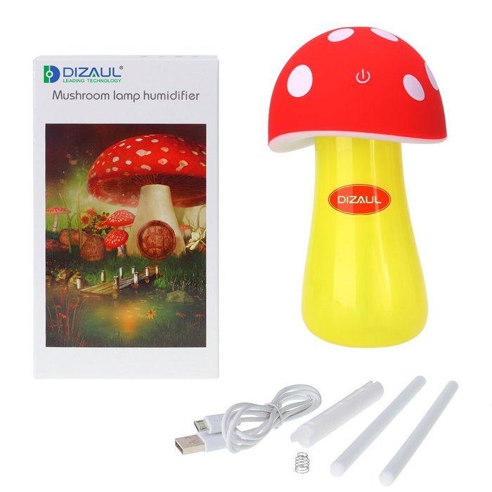 Ultrasonic Cool Mist Humidifier,Dizaul Mushroom Humidifier 200ml for skin moisturing,stealth mask with No Noise... N4