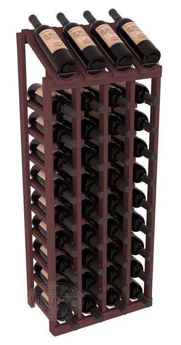 Wine Racks America Ponderosa Pine 4 Column 10 Row Display Top Kit. 13 Stains to Choose From! N11