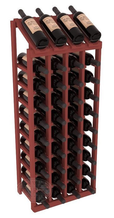 Wine Racks America Ponderosa Pine 4 Column 10 Row Display Top Kit. 13 Stains to Choose From! N12