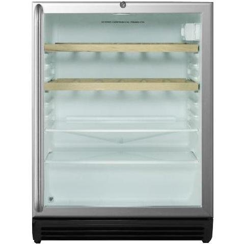Summit SCR600BLCSSRC 24" Commercially Approved Beverage Center with 5.5 cu. ft. Capacity Door Lock Auto Defrost... N3
