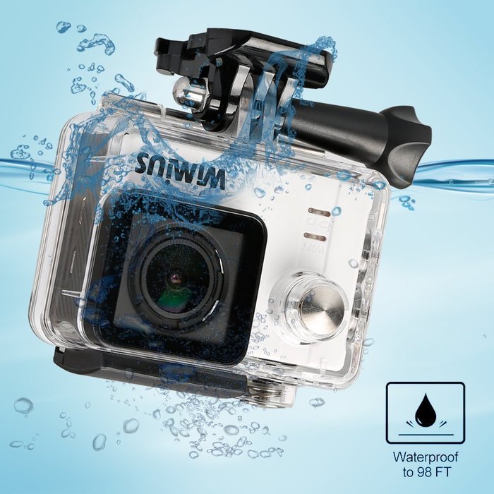 WiMiUS&reg; Waterproof Action Camera 16MP 2K WiFi Sports Camera Ambarella Built-in WiFi Helmet Cam HD Camcorder N29