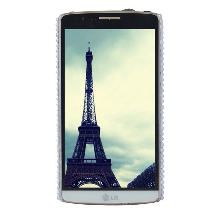 Spritech(TM) Bling Hard Clear Phone Case For LG spirit h440 C70/LG Escape 2/LG Logos,3D Handmade Yellow Silver...